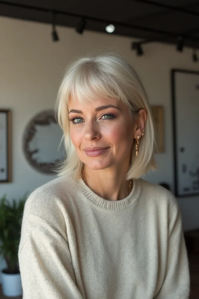 Platinum Bob with Fringe