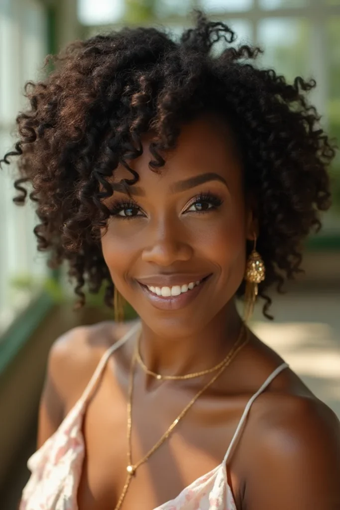 Natural Curly Afro Bob