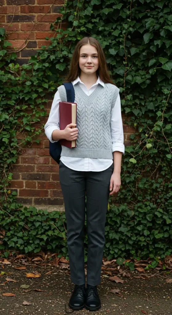 Fitted Vest + Oxford Shirt Combo