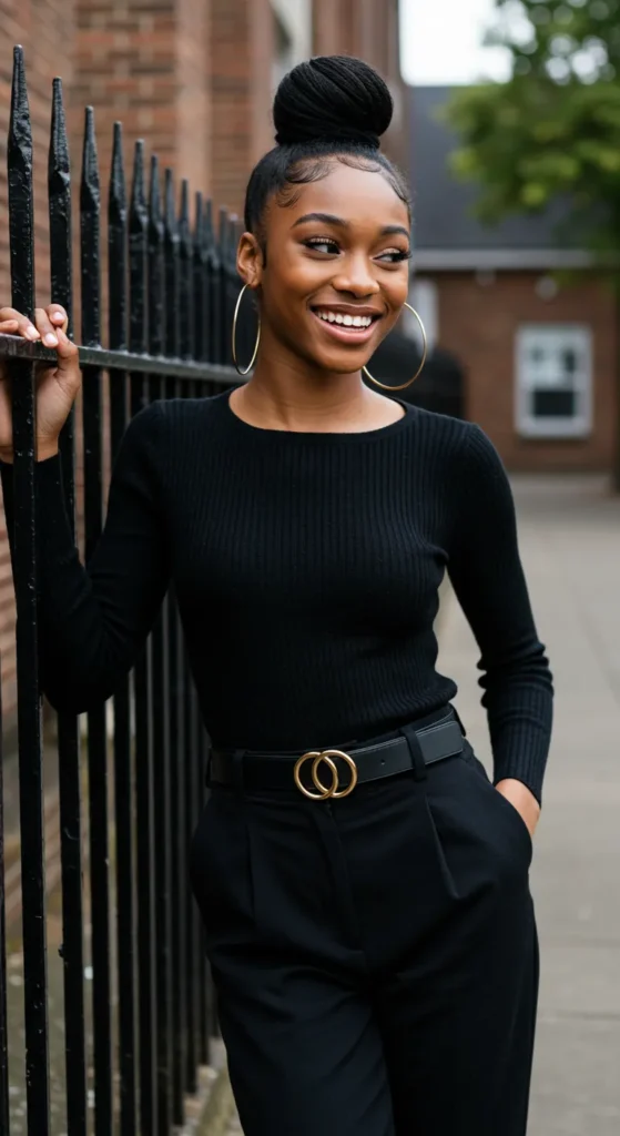 Black-on-Black with Gold Accents