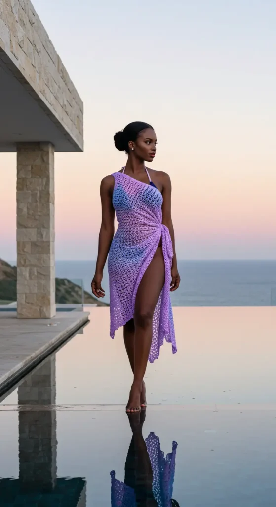 Twilight Bloom Crochet Cover-Up